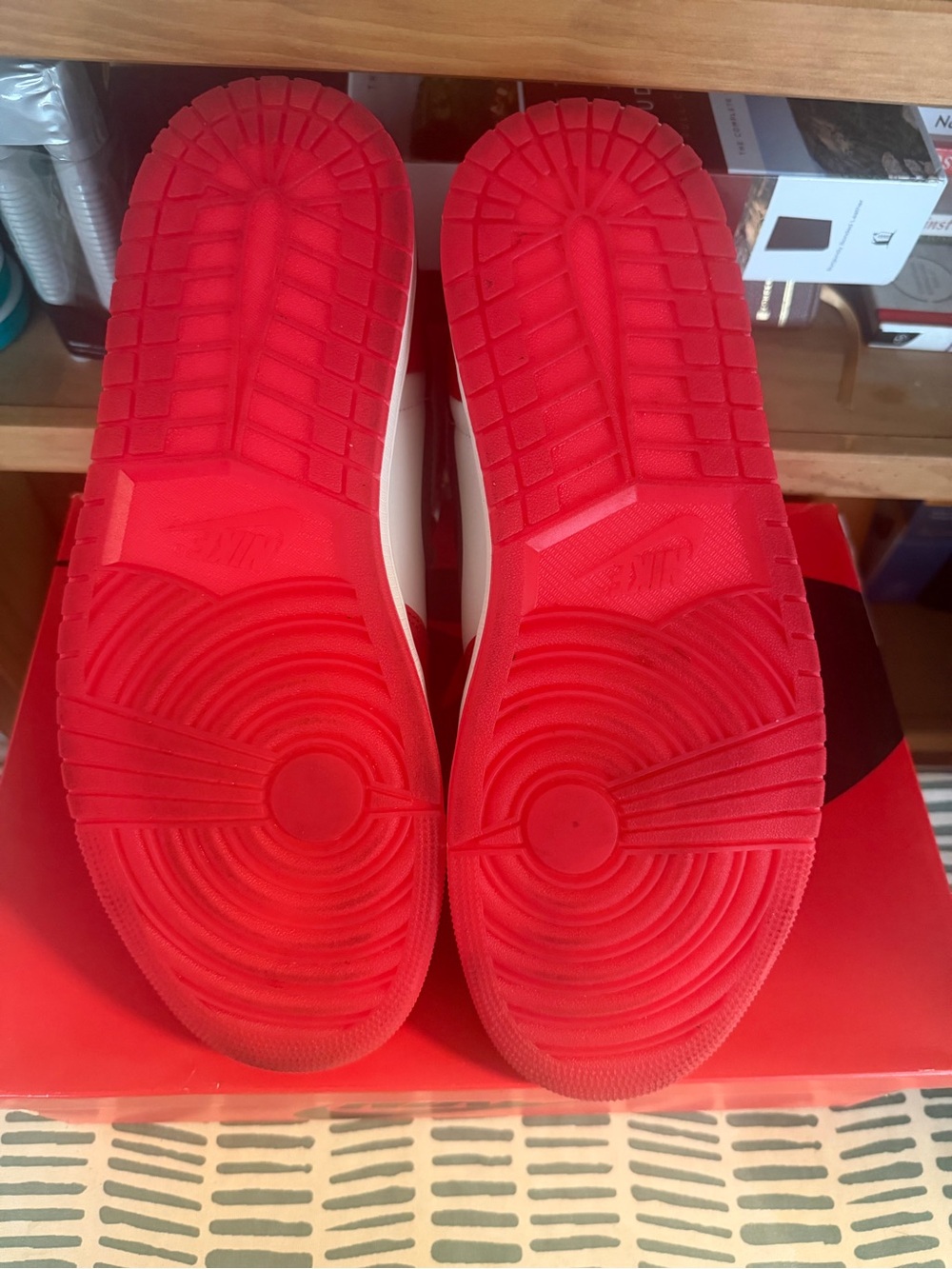 Nike High-Top Sneakers in Red, White and Black - Picture 4 of 5